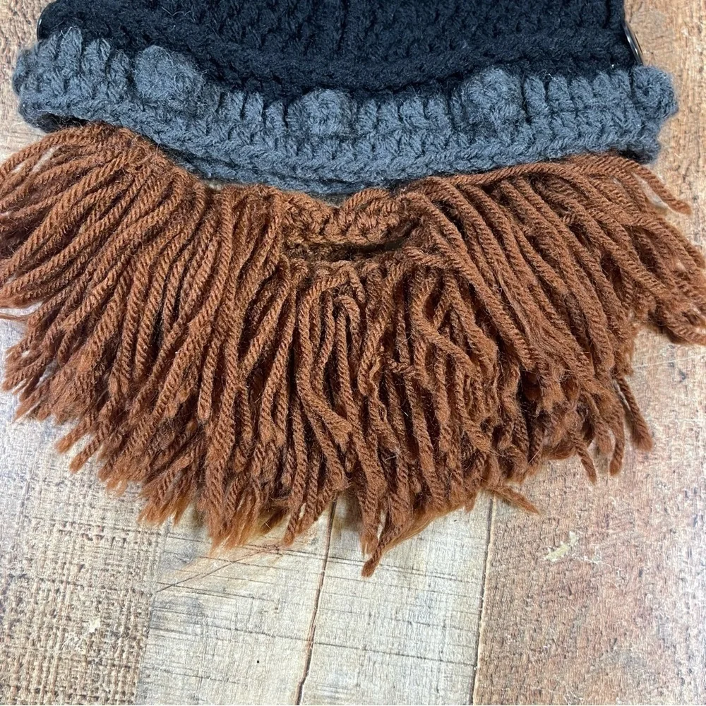 Beard Head Kids Size 8 Viking Hat with Beard Funny Gift Crochet Handmade